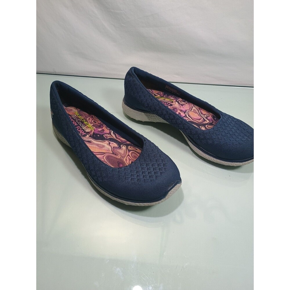 Skechers Air -Cooled Memory Foam Women's Microburst One-up Sneakers Blue 7.5